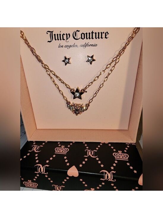 Juicy Couture Jewelry - Juicy Couture Gold Star Necklace and Earring Set